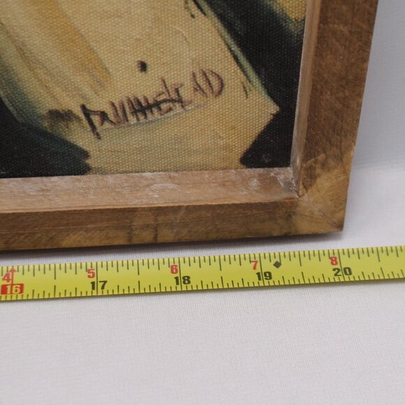 Painting Print of a Black and White Cow Portrait Signed - Picture 4 of 10